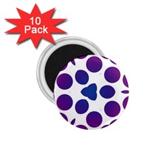 Purple Blue Repeat Pattern 1 75  Magnets (10 Pack)  by Ravend