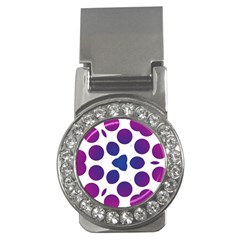 Purple Blue Repeat Pattern Money Clips (cz)  by Ravend