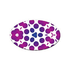 Purple Blue Repeat Pattern Sticker Oval (10 Pack) by Ravend