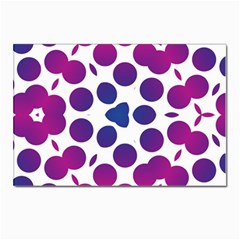 Purple Blue Repeat Pattern Postcard 4 x 6  (pkg Of 10) by Ravend