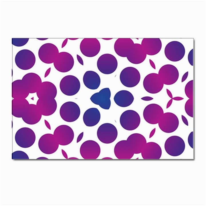 Purple Blue Repeat Pattern Postcard 4 x 6  (Pkg of 10)