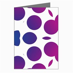 Purple Blue Repeat Pattern Greeting Cards (pkg Of 8) by Ravend