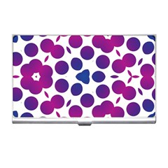 Purple Blue Repeat Pattern Business Card Holder by Ravend