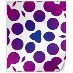 Purple Blue Repeat Pattern Canvas 8  X 10  by Ravend