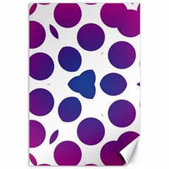 Purple Blue Repeat Pattern Canvas 12  X 18  by Ravend