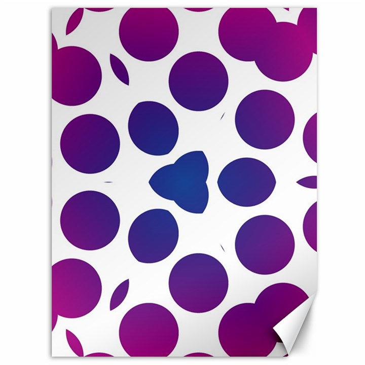 Purple Blue Repeat Pattern Canvas 36  x 48 