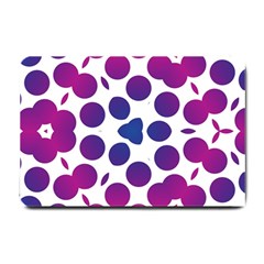 Purple Blue Repeat Pattern Small Doormat by Ravend