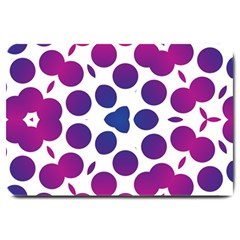 Purple Blue Repeat Pattern Large Doormat by Ravend