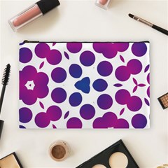 Purple Blue Repeat Pattern Cosmetic Bag (large) by Ravend