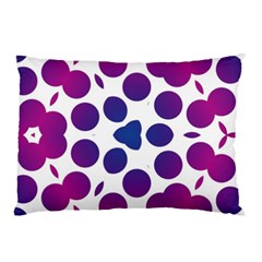 Purple Blue Repeat Pattern Pillow Case (two Sides) by Ravend