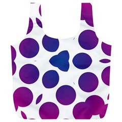 Purple Blue Repeat Pattern Full Print Recycle Bag (xl)