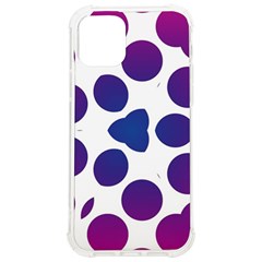 Purple Blue Repeat Pattern Iphone 12/12 Pro Tpu Uv Print Case by Ravend