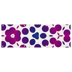 Purple Blue Repeat Pattern Banner And Sign 9  X 3 