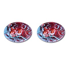 Abstract Art Texture Bubbles Cufflinks (oval) by Ravend