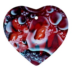 Abstract Art Texture Bubbles Heart Ornament (two Sides) by Ravend