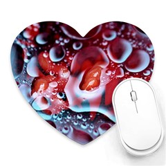 Abstract Art Texture Bubbles Heart Mousepad by Ravend