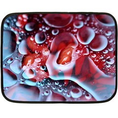 Abstract Art Texture Bubbles One Side Fleece Blanket (mini) by Ravend