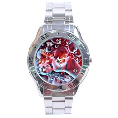 Abstract Art Texture Bubbles Stainless Steel Analogue Watch by Ravend