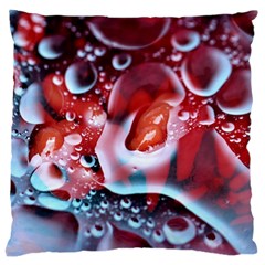 Abstract Art Texture Bubbles Standard Premium Plush Fleece Cushion Case (one Side) by Ravend