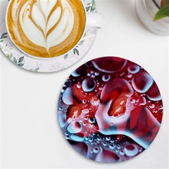 Abstract Art Texture Bubbles Uv Print Round Tile Coaster by Ravend