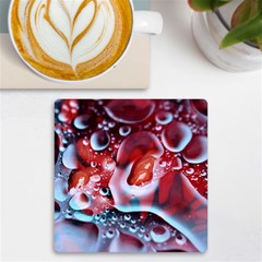 Abstract Art Texture Bubbles Uv Print Square Tile Coaster  by Ravend