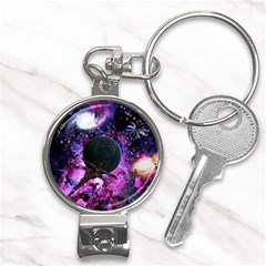 Spaceship Alien Futuristic Nail Clippers Key Chain