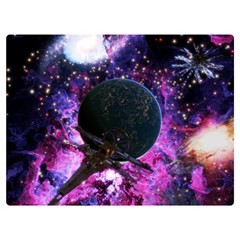 Spaceship Alien Futuristic Premium Plush Fleece Blanket (extra Small)