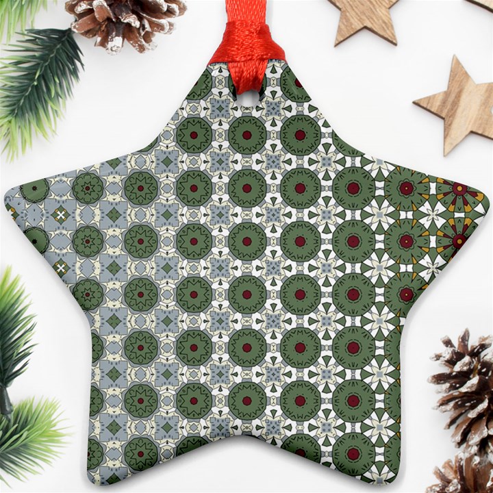 Pattern Background Abstract Star Ornament (Two Sides)