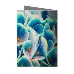 Hydrangeas-blossom-bloom-blue Mini Greeting Cards (pkg Of 8) by Ravend