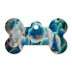 Hydrangeas-blossom-bloom-blue Dog Tag Bone (Two Sides) Front