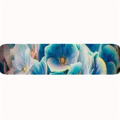 Hydrangeas-blossom-bloom-blue Large Bar Mat by Ravend