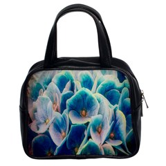 Hydrangeas-blossom-bloom-blue Classic Handbag (two Sides) by Ravend