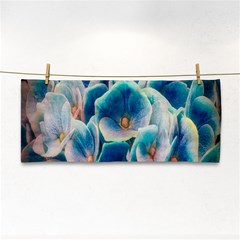 Hydrangeas-blossom-bloom-blue Hand Towel by Ravend