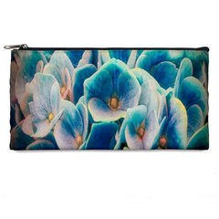 Hydrangeas-blossom-bloom-blue Pencil Case by Ravend