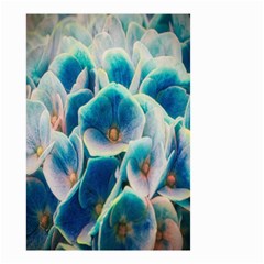 Hydrangeas-blossom-bloom-blue Small Garden Flag (two Sides) by Ravend