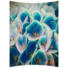 Hydrangeas-blossom-bloom-blue Back Support Cushion by Ravend