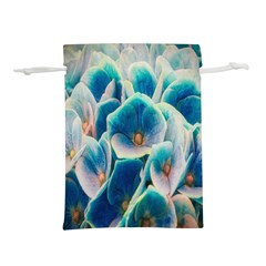 Hydrangeas-blossom-bloom-blue Lightweight Drawstring Pouch (m) by Ravend