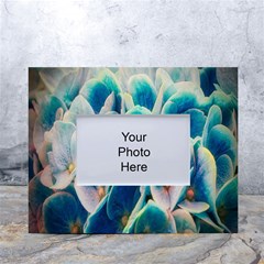 Hydrangeas-blossom-bloom-blue White Tabletop Photo Frame 4 x6  by Ravend