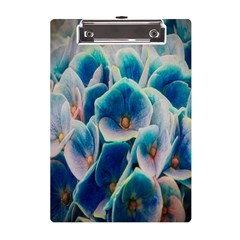 Hydrangeas-blossom-bloom-blue A5 Acrylic Clipboard