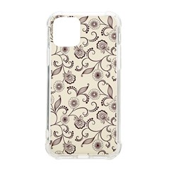 White And Brown Floral Wallpaper Flowers Background Pattern Iphone 11 Pro 5 8 Inch Tpu Uv Print Case