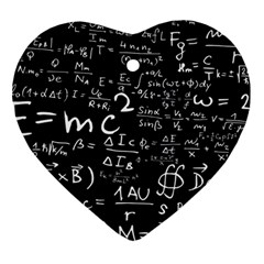 E=mc2 Text Science Albert Einstein Formula Mathematics Physics Ornament (heart)