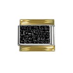 E=mc2 Text Science Albert Einstein Formula Mathematics Physics Gold Trim Italian Charm (9mm) Front