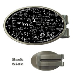 E=mc2 Text Science Albert Einstein Formula Mathematics Physics Money Clips (oval)  by Jancukart