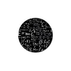 E=mc2 Text Science Albert Einstein Formula Mathematics Physics Golf Ball Marker by Jancukart