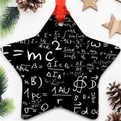 E=mc2 Text Science Albert Einstein Formula Mathematics Physics Star Ornament (two Sides) by Jancukart