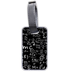 E=mc2 Text Science Albert Einstein Formula Mathematics Physics Luggage Tag (two Sides) by Jancukart