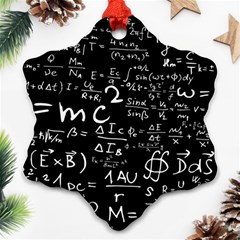 E=mc2 Text Science Albert Einstein Formula Mathematics Physics Snowflake Ornament (two Sides)