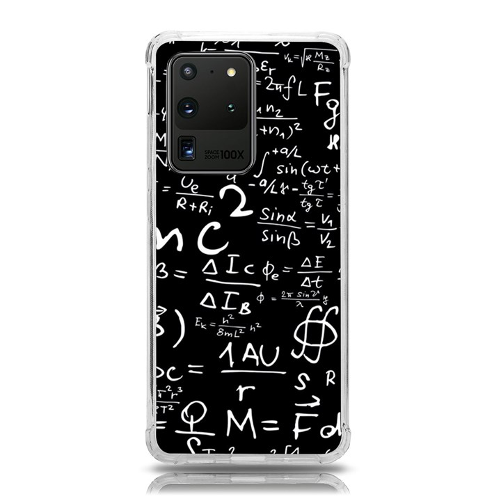 E=mc2 Text Science Albert Einstein Formula Mathematics Physics Samsung Galaxy S20 Ultra 6.9 Inch TPU UV Case