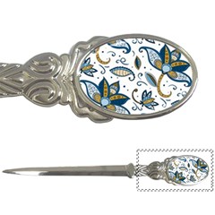 Flowers Blue Texture Style Batik Letter Opener