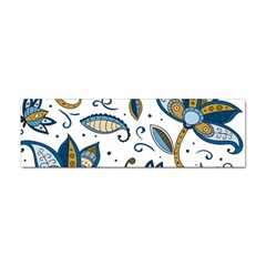 Flowers Blue Texture Style Batik Sticker Bumper (100 Pack)